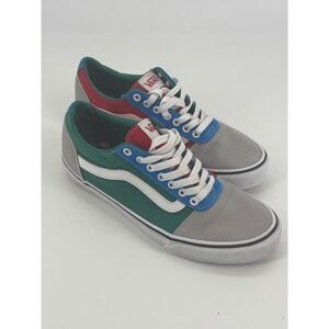 Vans Old Skool Colorblock Skate Shoes Men's Size 10 Grey Green Red Blue White